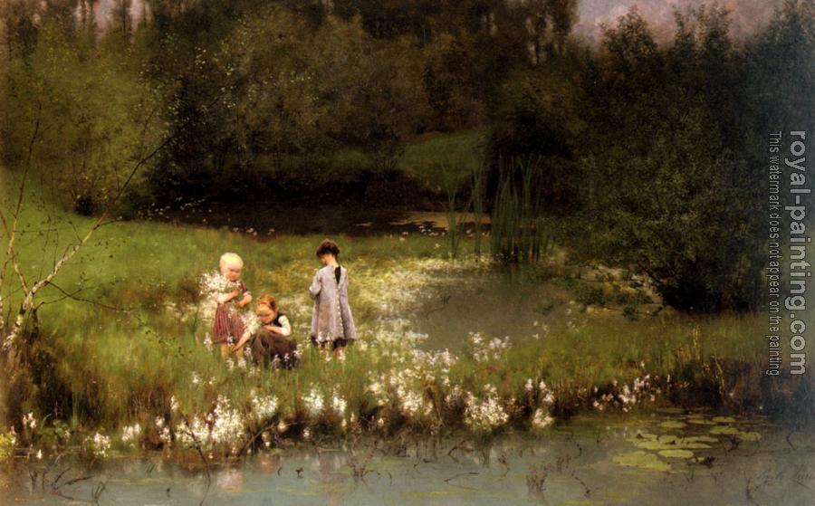Emile Claus : Picking Blossoms